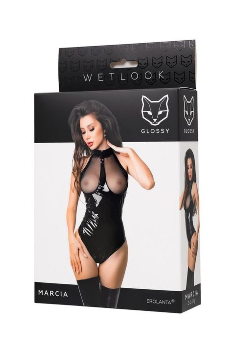 Glossy Wetlook body Marcia - black M Glossy Wetlook body Marcia - black M