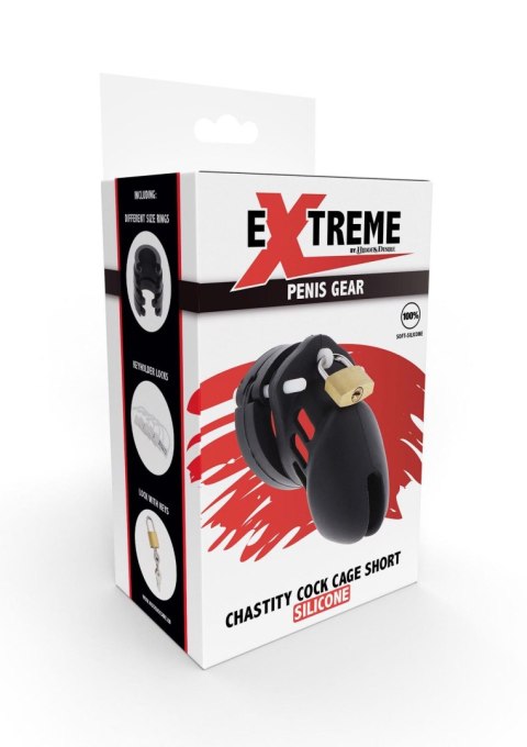 Klatka na penisa - Chastity Cock Cage Silicone S Black Klatka na penisa - Chastity Cock Cage Silicone S Black