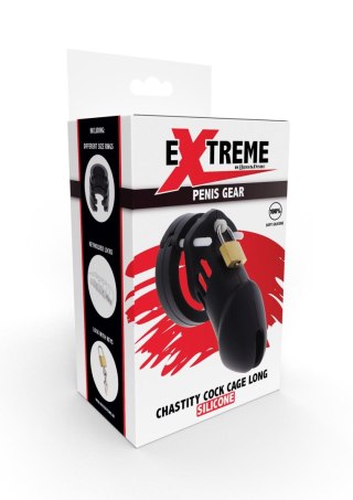 Klatka na penisa - Chastity Cock Cage Slicone L Black
