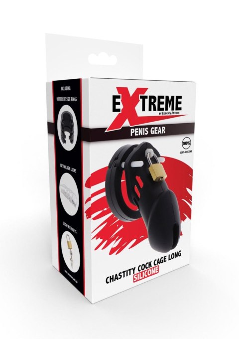 Klatka na penisa - Chastity Cock Cage Slicone L Black Klatka na penisa - Chastity Cock Cage Slicone L Black