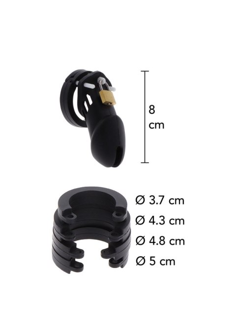 Klatka na penisa - Chastity Cock Cage Slicone L Black Klatka na penisa - Chastity Cock Cage Slicone L Black