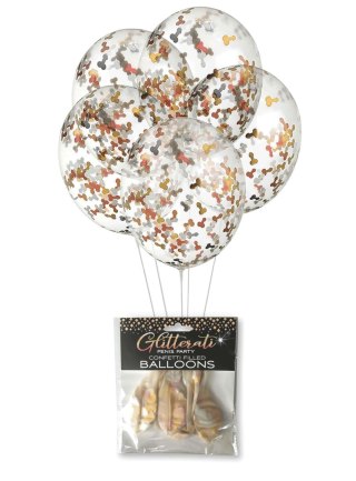 Balony z konfetti peniski - GLITTERATI, Penis Confetti Balloons