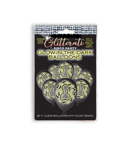 Balony świecące w ciemności - Glitterati Disco Glow Balloons