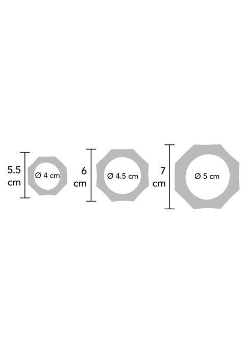 Zestaw 3 pierścieni erekcyjnych - Heavy C-Ring Set Black Zestaw 3 pierścieni erekcyjnych - Heavy C-Ring Set Black