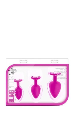 Zestaw 3 korków analnych - LUXE BLING PLUGS TRAINING KIT PINK