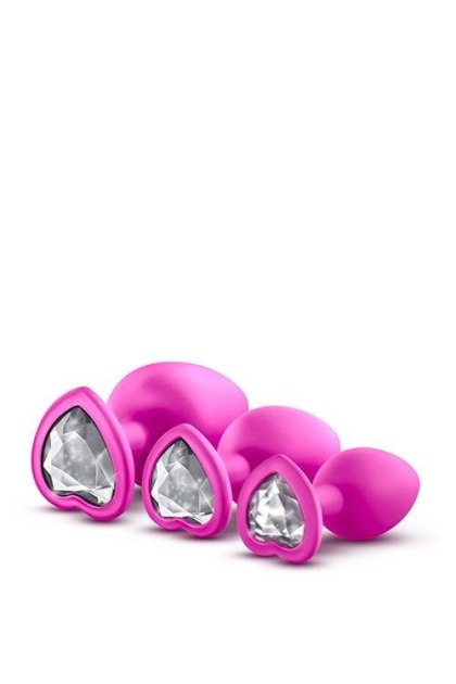 Zestaw 3 korków analnych - LUXE BLING PLUGS TRAINING KIT PINK