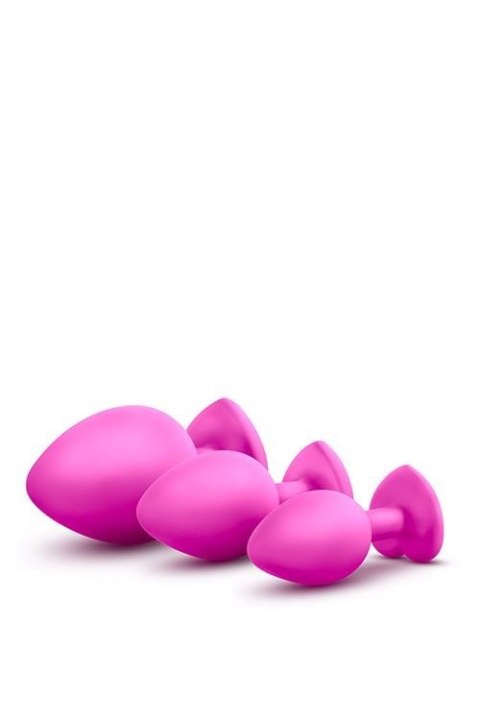 Zestaw 3 korków analnych - LUXE BLING PLUGS TRAINING KIT PINK