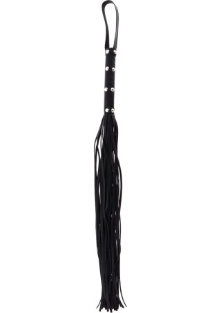 Pejcz - Long Studded Flogger Whip Black