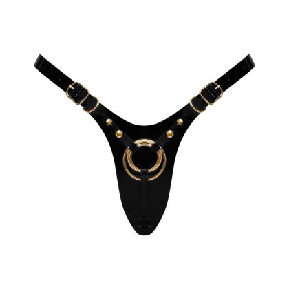 LEATHERETTE HARNESS FABULOUS - ONE SIZE - BLACK GLOSSY