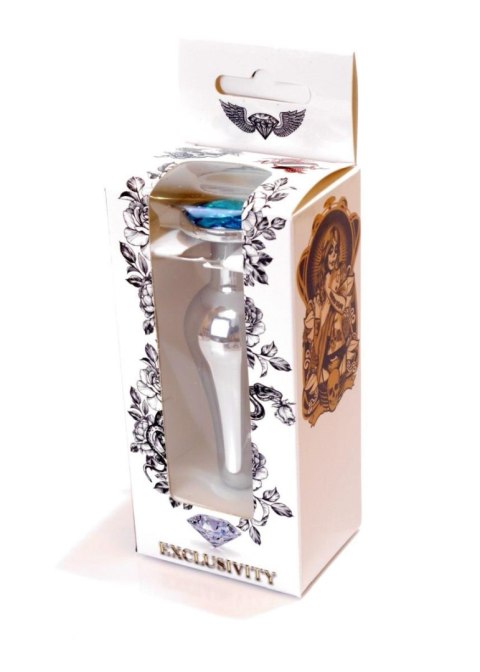 Plug - Jewellery Silver BUTT PLUG - Light Blue