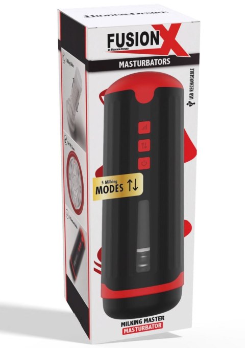 Milking Master Masturbator Black FUSION X