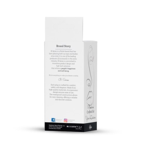 Plug-Jewellery Silver BUTT PLUG- Clear