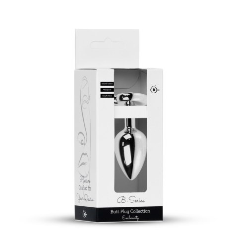 Plug-Jewellery Silver Heart PLUG- Red