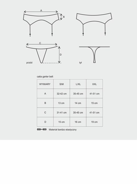 Obsessive - Pas do pończoch - Catia pas do pończoch i stringi S/M Obsessive - Pas do pończoch - Catia pas do pończoch i stringi S/M