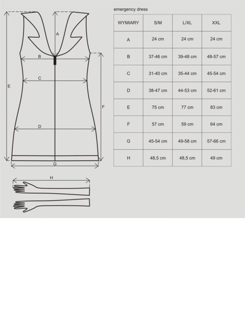 Obsessive - Kostium Pielęgniarki - Emergency dress kostium S/M + stetoskop Obsessive - Kostium Pielęgniarki - Emergency dress kostium S/M + stetoskop