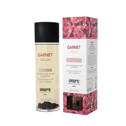 Exsens - Olejek do masażu - GARNET ARGAN Organic Massage Oil with stones 100 ml