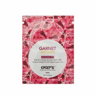 Exsens - Olejek do masażu - pakiet 10 szt. po 3 ml - GARNET ARGAN Organic Massage Oil with stones
