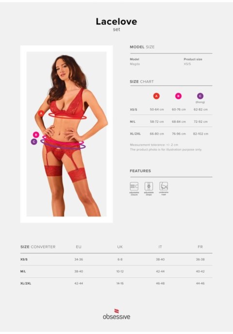 Obsessive - Stringi - Lacelove stringi XL/2XL Obsessive - Stringi - Lacelove stringi XL/2XL