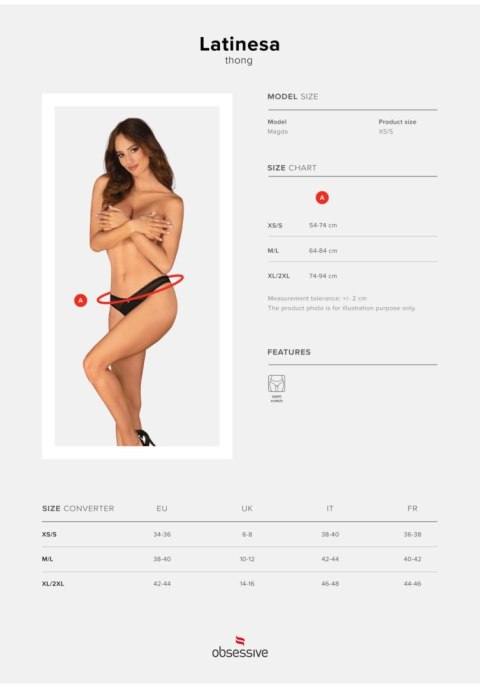 Obsessive - Stringi - Latinesa stringi otwarte M/L Obsessive - Stringi - Latinesa stringi otwarte M/L