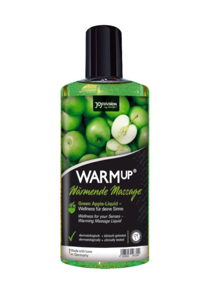 JoyDivision - Rozgrzewający olejek do masażu - WARMup Green Apple, 150 ml