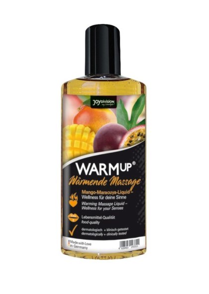 JoyDivision - Rozgrzewający olejek do masażu - WARMup Mango + Maracuya, 150 ml