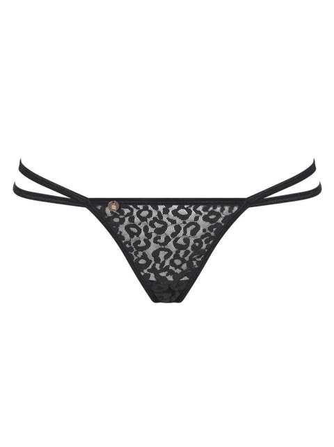 Obsessive - Stringi - Pantheria stringi czarne L/XL Obsessive - Stringi - Pantheria stringi czarne L/XL