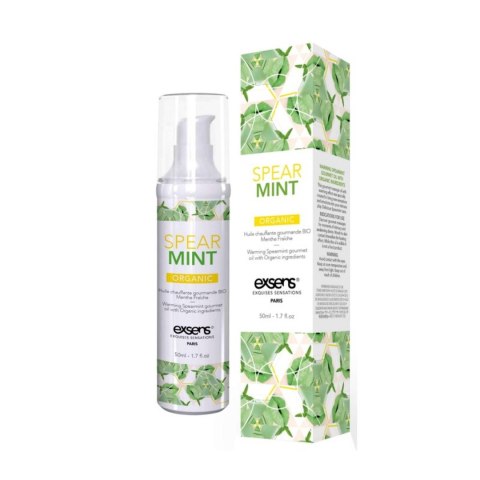 Exsens - Rozgrzewający olejek do masażu - SPEARMINT ORGANIC warming gourmet massage oil with organic ingredients 50 ml Exsens - Rozgrzewający olejek do masażu - SPEARMINT ORGANIC warming gourmet massage oil with organic ingredients 50 ml