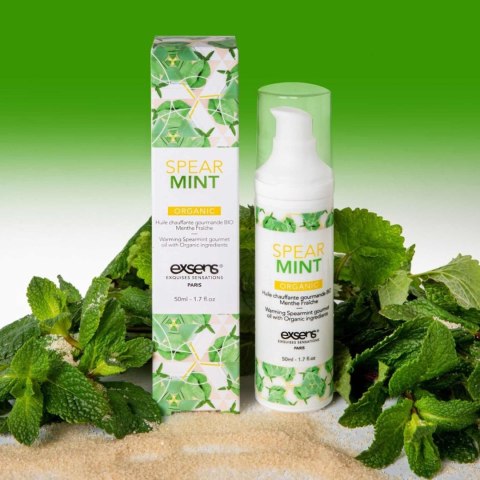 Exsens - Rozgrzewający olejek do masażu - SPEARMINT ORGANIC warming gourmet massage oil with organic ingredients 50 ml Exsens - Rozgrzewający olejek do masażu - SPEARMINT ORGANIC warming gourmet massage oil with organic ingredients 50 ml