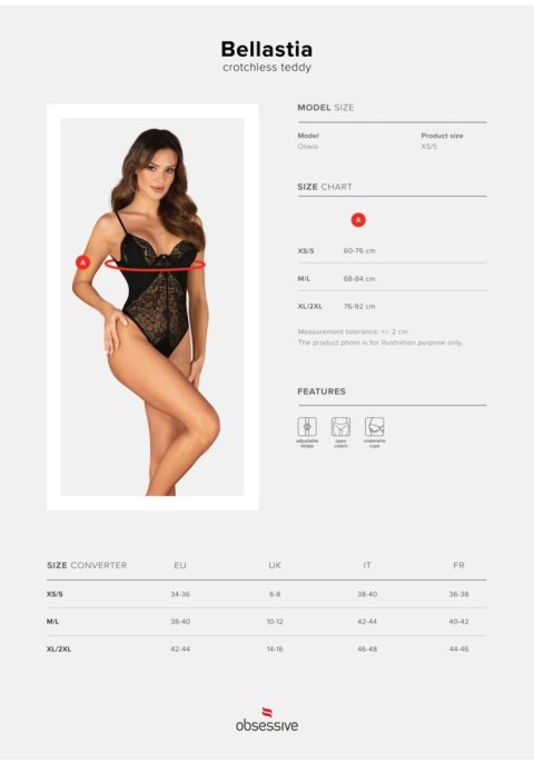 Obsessive - Body - Bellastia body otwarte XL/2XL Obsessive - Body - Bellastia body otwarte XL/2XL