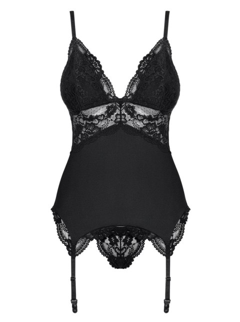 Obsessive - Gorset - 810-COR-1 gorset i stringi czarny S/M Obsessive - Gorset - 810-COR-1 gorset i stringi czarny S/M