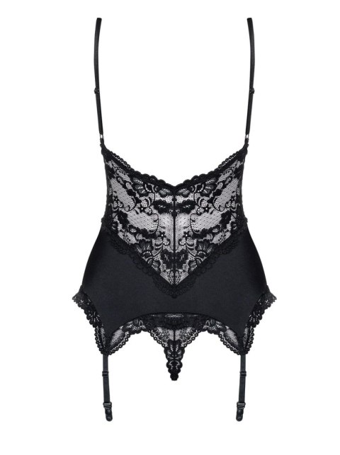 Obsessive - Gorset - 810-COR-1 gorset i stringi czarny S/M Obsessive - Gorset - 810-COR-1 gorset i stringi czarny S/M
