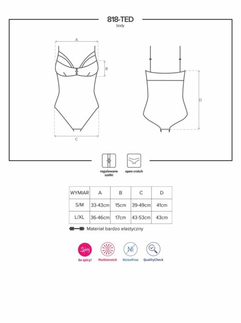Obsessive - Body - 818-TED-1 body XXL Obsessive - Body - 818-TED-1 body XXL