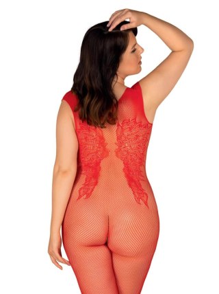 Obsessive - Bodystocking N112 czerwone XL/XXL