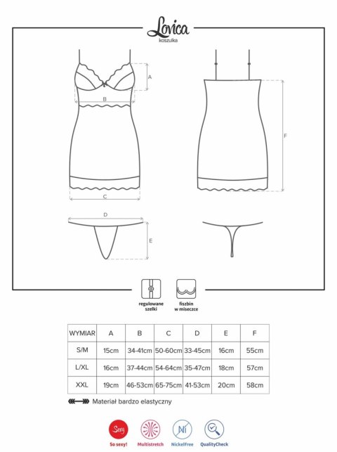 Obsessive - Koszula - Lovica koszulka i stringi XXL Obsessive - Koszula - Lovica koszulka i stringi XXL