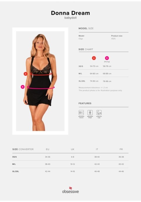 Obsessive - Babydoll - Donna Dream babydoll XL/2XL Obsessive - Babydoll - Donna Dream babydoll XL/2XL