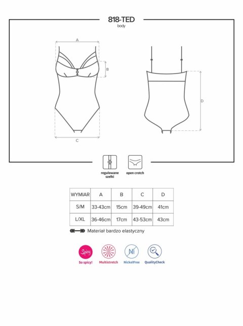 Obsessive - Body - 818-TED-1 body S/M Obsessive - Body - 818-TED-1 body S/M