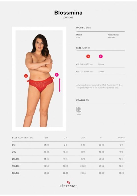 Obsessive - Figi - Blossmina figi 4XL/5XL Obsessive - Figi - Blossmina figi 4XL/5XL