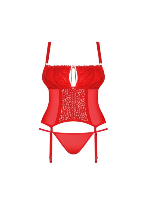 Obsessive - Gorset - Blossmina gorset i stringi 6XL/7XL Obsessive - Gorset - Blossmina gorset i stringi 6XL/7XL