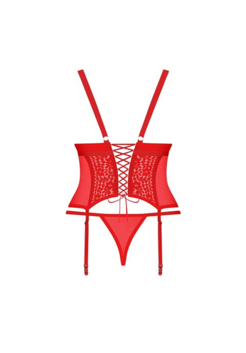 Obsessive - Gorset - Blossmina gorset i stringi 6XL/7XL Obsessive - Gorset - Blossmina gorset i stringi 6XL/7XL