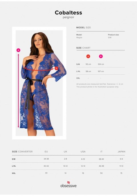 Obsessive - Szlafrok - Cobaltess peniuar S/M Obsessive - Szlafrok - Cobaltess peniuar S/M