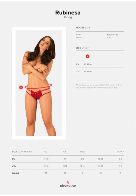Obsessive - Stringi - Rubinesa stringi L/XL Obsessive - Stringi - Rubinesa stringi L/XL