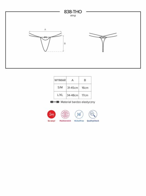 Obsessive - Stringi - 838-THO-3 stringi S/M Obsessive - Stringi - 838-THO-3 stringi S/M