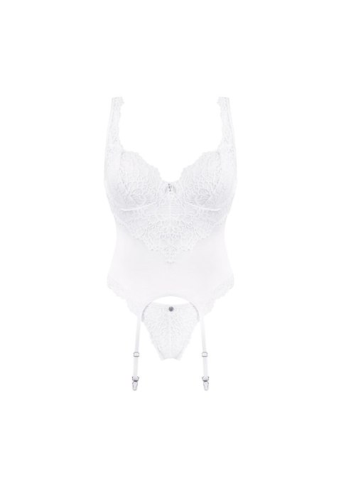 Obsessive - Gorset - Amor Blanco gorset i stringi biały S/M Obsessive - Gorset - Amor Blanco gorset i stringi biały S/M