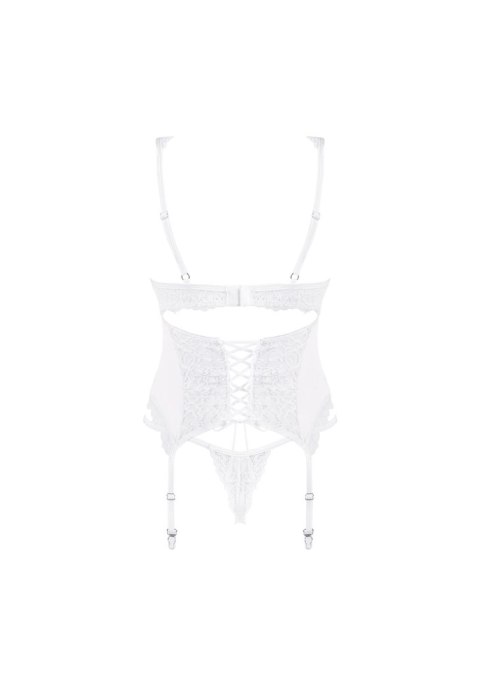 Obsessive - Gorset - Amor Blanco gorset i stringi biały S/M Obsessive - Gorset - Amor Blanco gorset i stringi biały S/M