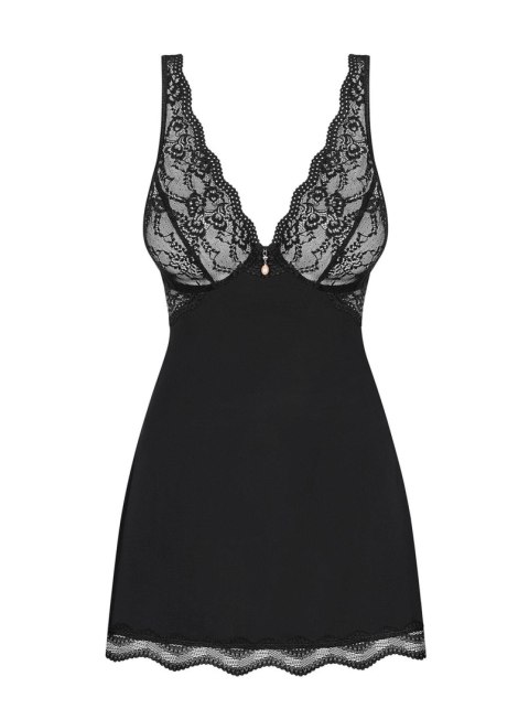 Obsessive - Babydoll - Luvae babydoll i stringi czarne XXL Obsessive - Babydoll - Luvae babydoll i stringi czarne XXL
