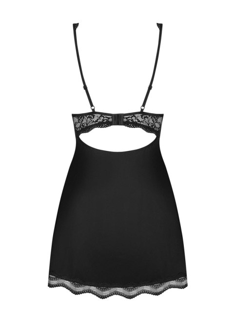 Obsessive - Babydoll - Luvae babydoll i stringi czarne XXL Obsessive - Babydoll - Luvae babydoll i stringi czarne XXL