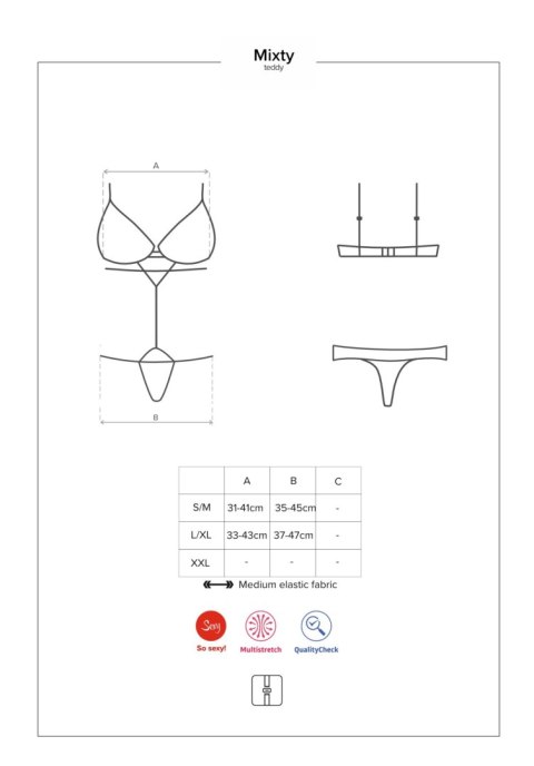 Obsessive - Body - Mixty body czarne S/M Obsessive - Body - Mixty body czarne S/M