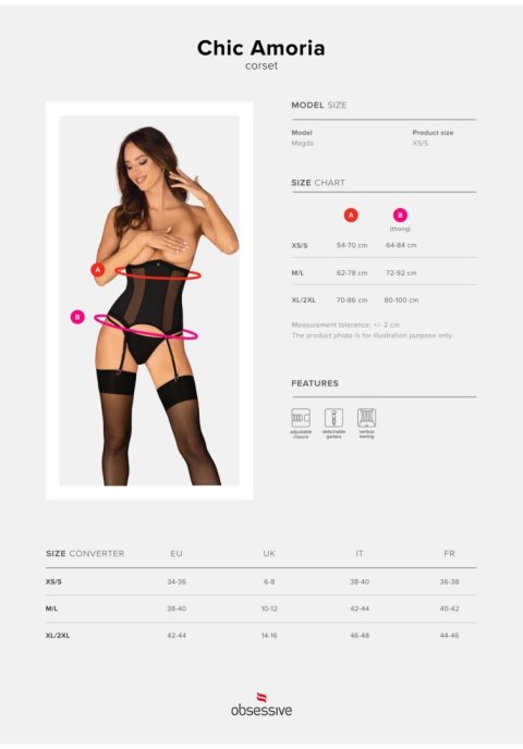 Obsessive - Gorset - Chic Amoria gorset i stringi M/L Obsessive - Gorset - Chic Amoria gorset i stringi M/L