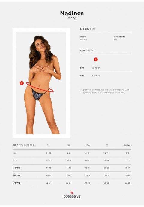 Obsessive - Stringi - Nadines stringi niebieskie S/M Obsessive - Stringi - Nadines stringi niebieskie S/M