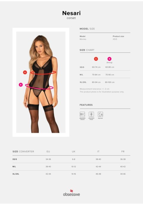 Obsessive - Gorset - Nesari gorset i stringi M/L Obsessive - Gorset - Nesari gorset i stringi M/L